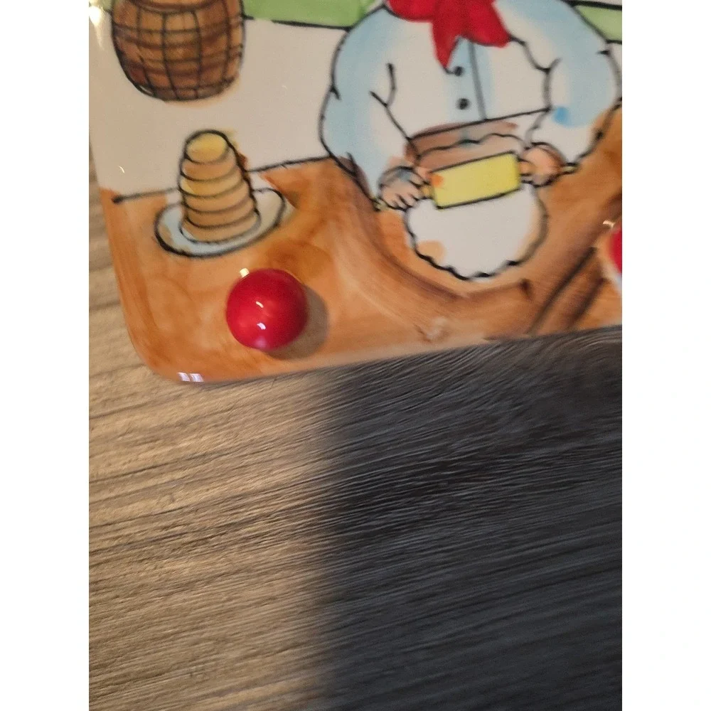 Chef Design Ceramic Kitchen Hanging Trivet to Hang‎ apron Chef Multicolor
